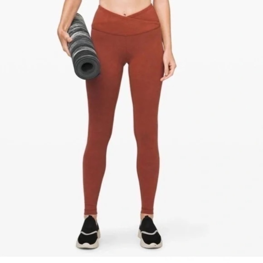 Lululemon Athetlica Always On High-Rise Tight 28" in Sky Wash Print Rustic Clay